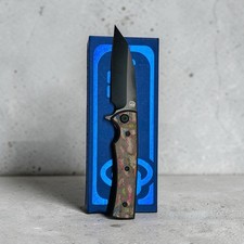 New Chaves Knives Sangre Street Flipper Elmax Steel 80's Camo Glow Carbon RARE
