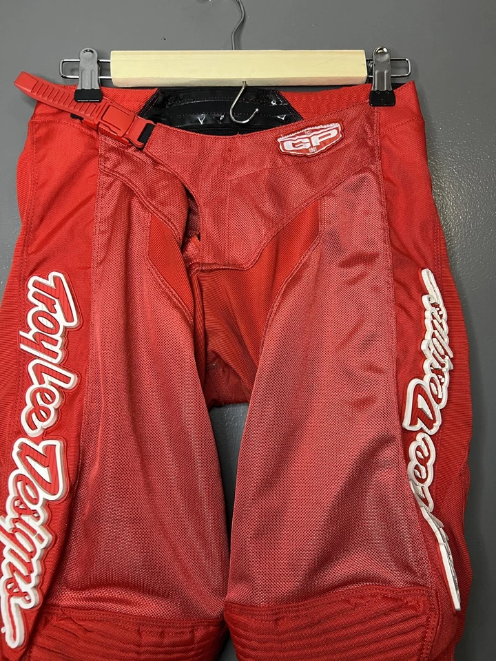 Troy Lee Designs GP Pants Mens 28 Red Motocross BMX MX Offroad Racing Adult - Image 2 of 4