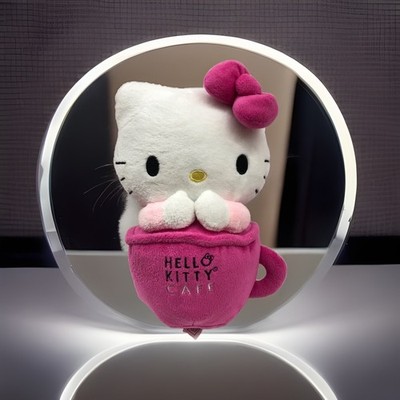 HELLO KITTY Cafe Sanrio Plush 2022 Pink Coffee Cup Food Truck Exclusive 9''