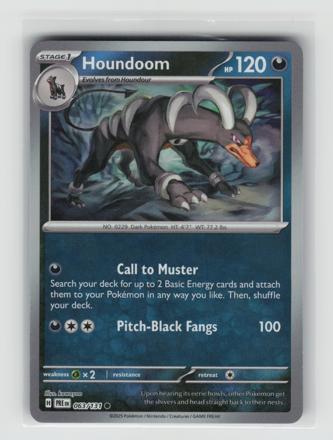 Houndoom (Master Ball Pattern) Common SV: Prismatic Evolutions 063/131 NM