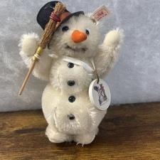 Steiff Snowman Plush 996207 Hummel Goebel Medallion 1999 Made In Germany 7.5”