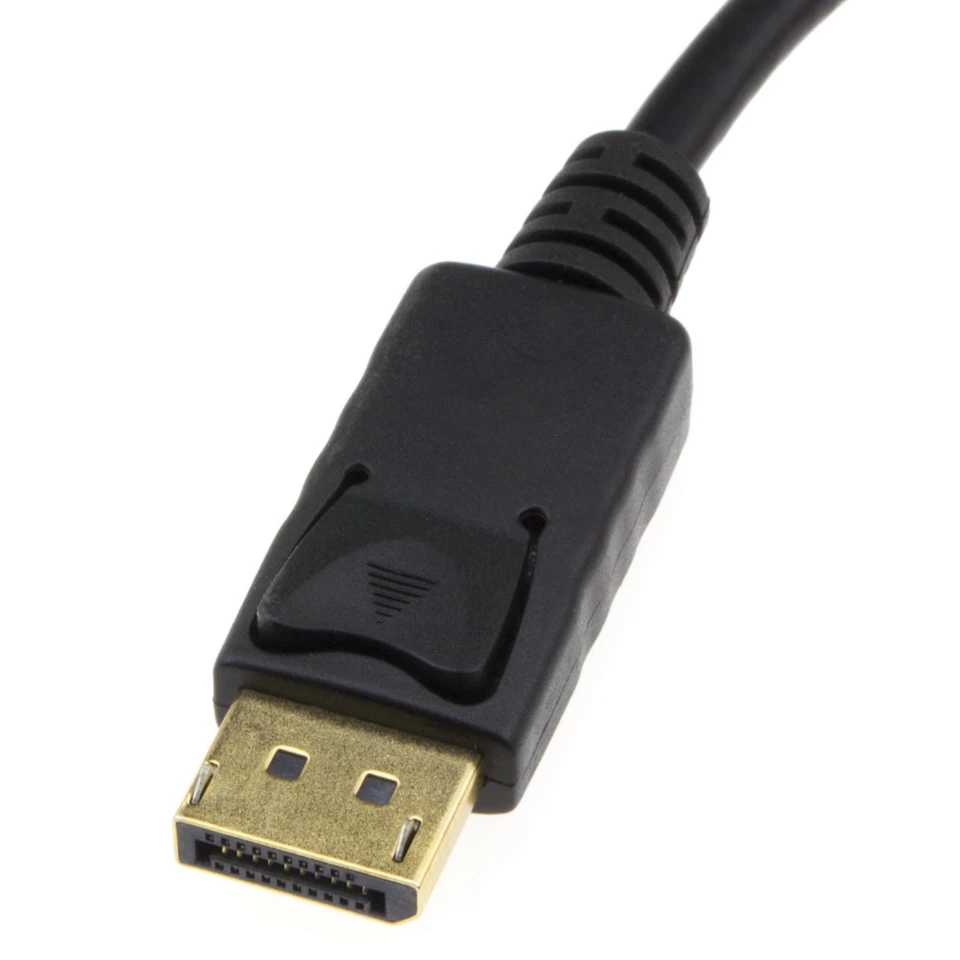 0.5m Rechtwinklig Displayport v1.2 Stecker Zu Gerade Monitor Kabel 4K 50cm - Bild 3 von 4