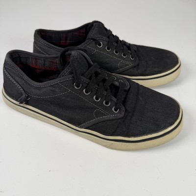 Ocean Pacific Op Herren Schwarz Grau Leinen Freizeit Skateschuhe Sneakers Size 8