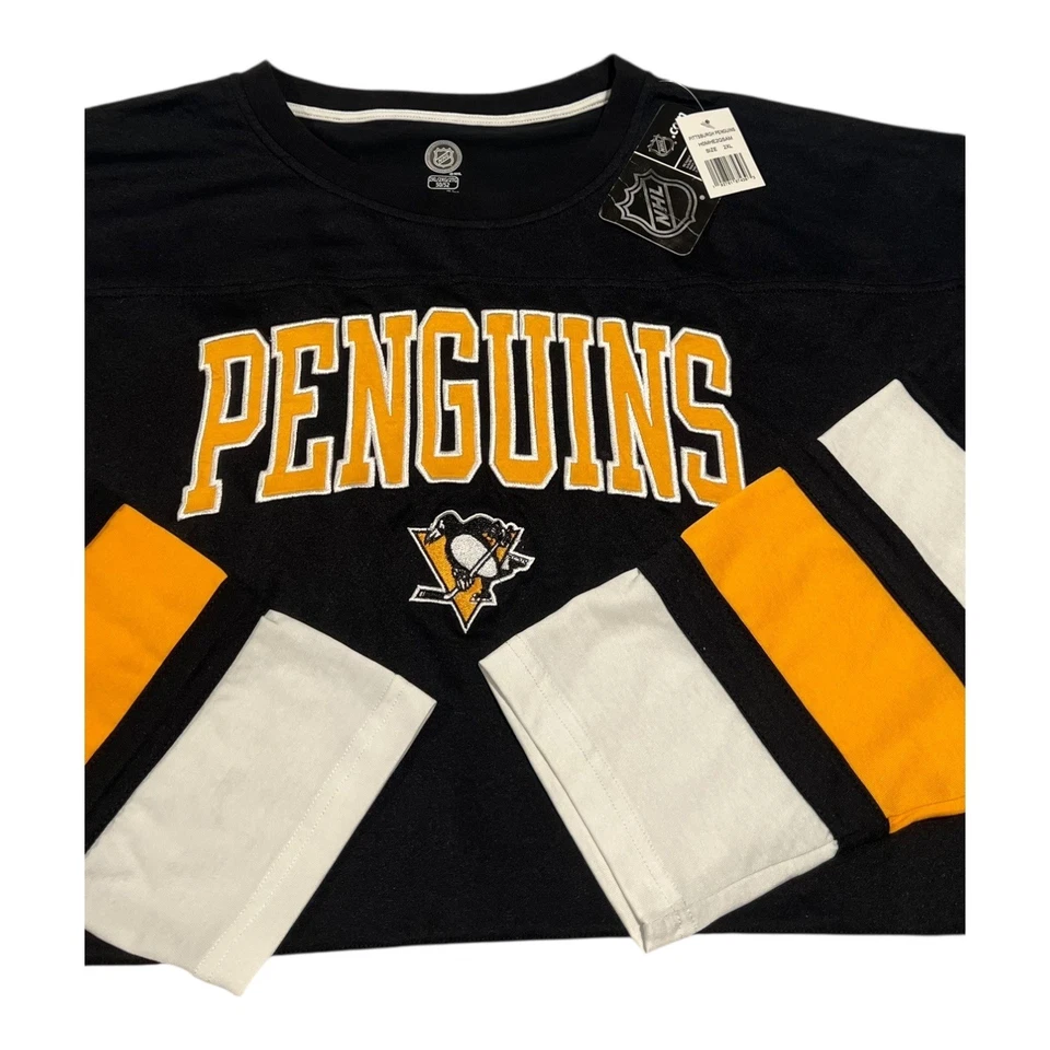 Pittsburgh Penguins Men's NHL Long Sleeve Hockey Jersey 2XL NWT - Image 2 of 4