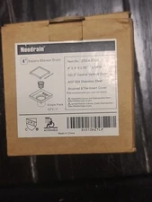 NEODRAIN SHOWER DRAIN ZS3-4-ST02 Square Steel 4-Inch Stainless Steel