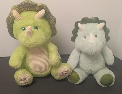 Spark Create Imagine 12'' Interactive NWT & 12'' Kellytoy Rattle Triceratops Plush