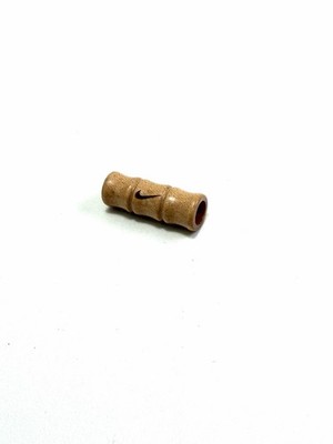 Vintage Nike Wooden Bamboo Aglet Shoelace Bead Charm 25mm Swoosh Logo Single
