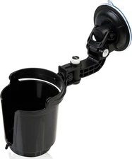 Zone Tech Recessed Folding Cup Drink Holder - Black Sturdy Adjustable Organizer