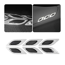 3D Strong Reflective Stripe Sticker for Car Fender Hood Bumper, 6PCS White