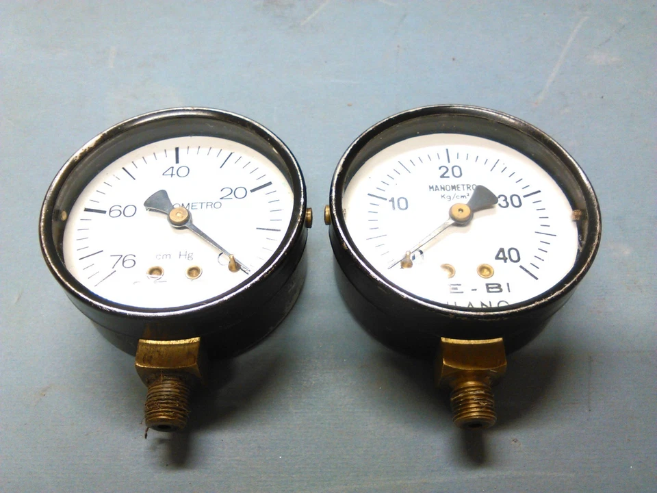 Coppia Manometri Officina SE-BI Vintage 50 - Immagine 4 di 4