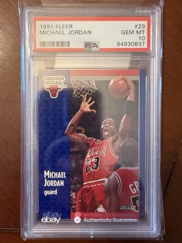 1991 Fleer Basketball Michael Jordan #29 PSA 10 GEM MINT NBA All Star MVP
