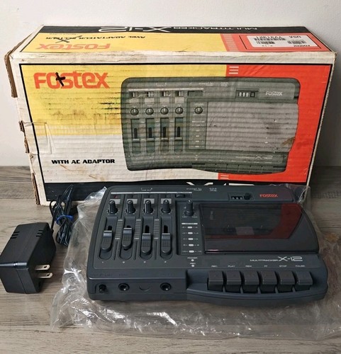 Fostex X-12 (X12) Multitracker Analog Cassette Tape Recorder In Box Working