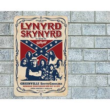 Lynyrd Skynyrd Greenville Concert Sign Aluminum Metal 8"x12" Garage Man Cave
