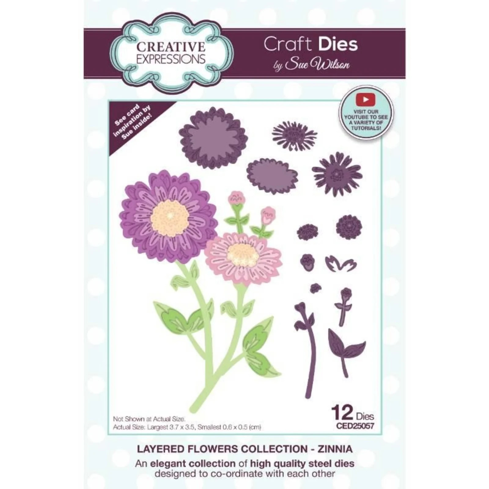 Creative Expressions Metal Layered Dies Sue Wilson Collection Zinna CED25057