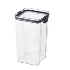 Airtight Food Storage Container 1300ml – Transparent Square Kitchen Jar for C...
