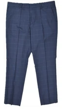 Perry Ellis Portfolio Mens Slim Flat Front Dres Navy 36 X 30 New $95  5RFB0134