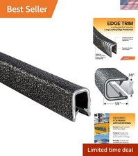 25Ft Black Pebble PVC Edge Trim for 3/8-Inch Edges - Secure  Stylish Protection
