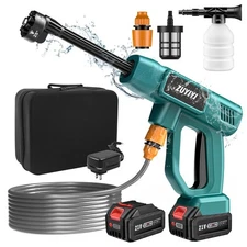 Cordless Pressure Washer, 970PSI Portable Power Cleaner with 2×4.0Ah Batter