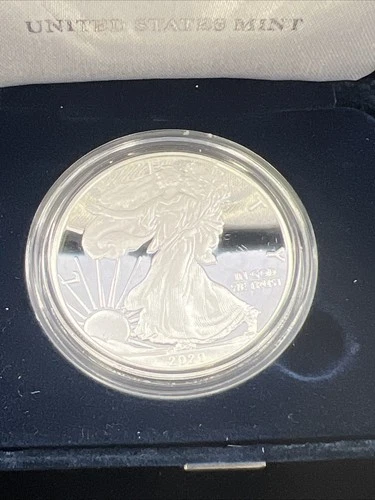 2020 U.S.  American Silver Eagle - Proof / w/Box & COA / Beautiful Coin! / NR!
