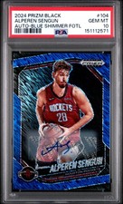 2024-25 Prizm Black Alperen Sengun Auto Blue Shimmer FOTL /25 PSA 10