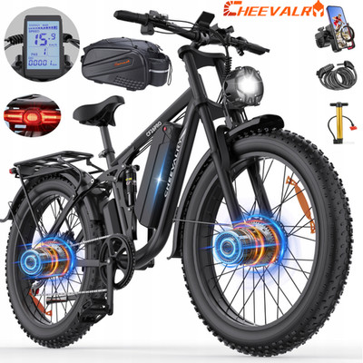 CHEEVALRY CF26 Pro Dual Motor Elektrofahrrad 48V 23AH 26 Zoll E-Mountainbike NEU
