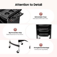 Rolling Barber Beauty Salon Cabinet 5-Drawer Trolley Stylist Station Equipment