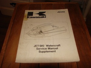 Kawasaki Service Manual Supplement 1984 - 1987 JS440 JS 440 A8 Jet Ski