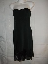 Ladies Size M Symphony Lace Up Strapless Lace Hem Sexy Night Clubbing Dress 