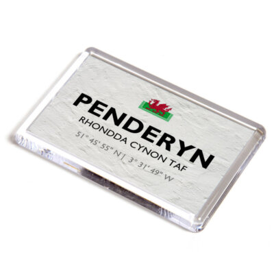KÜHLSCHRANKMAGNET - Penderyn, Rhondda Cynon Taf, Wales - Lat/Long SN9408
