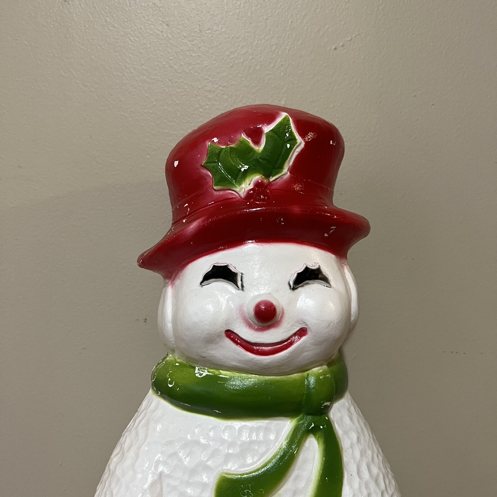 Vintage Christmas blow mold Union Products 22" Mrs. Snowman Woman eBay