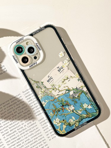 Oil painting flower vine For iPhone 15 14 12 13 11 Pro Max Case Clear Cover - 第 96/120 張圖片