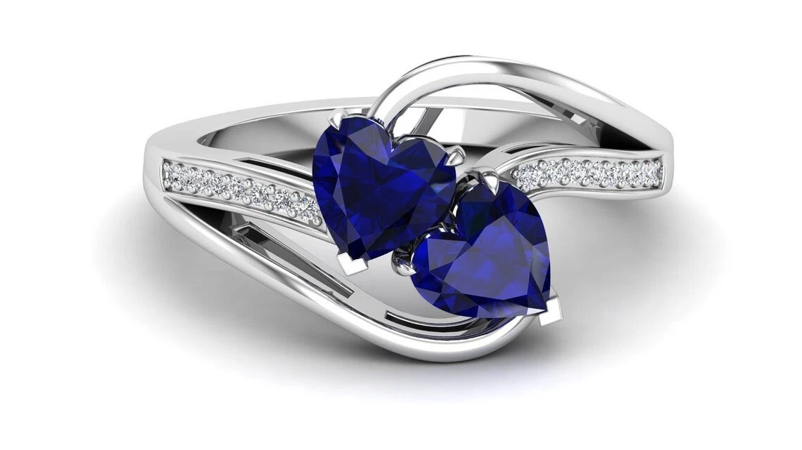 Ebay sapphire engagement best sale rings