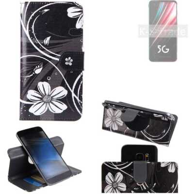 Für nubia Red Magic 5G 360° Schutz Hülle Wallet Case Design Blumen