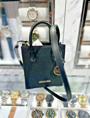 Michael Kors Mercer XS Leather North South Crossbody Handbag