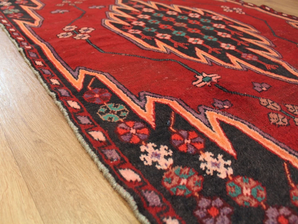 Antique PERSAIN CARPET RUG HAND MADE Oriental Vintage Old Wool Rug 188 X 111 CM - Image 3 of 4