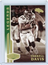 2020 Panini Plates & Patches Football Legends Green #136 Terrell Davis #15/25