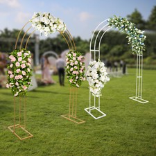 3 Layers Stand Arbor Trellis 8.53ft Metal Plant Wedding Garden Arch Decor Modern