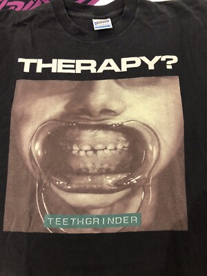 RARE Vintage 1993 Therapy? Teethgrinder Shirt Men XL Screen Star Single Stitch