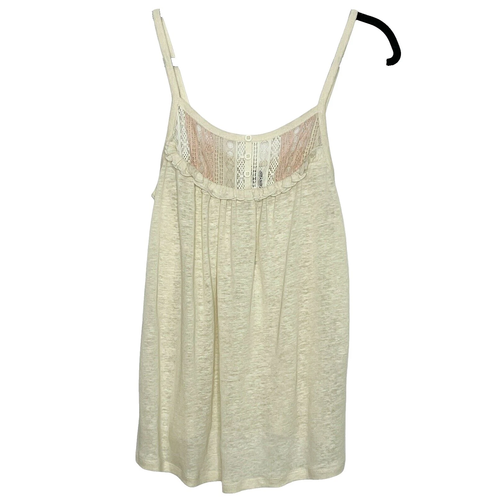 亚麻纯色背心女