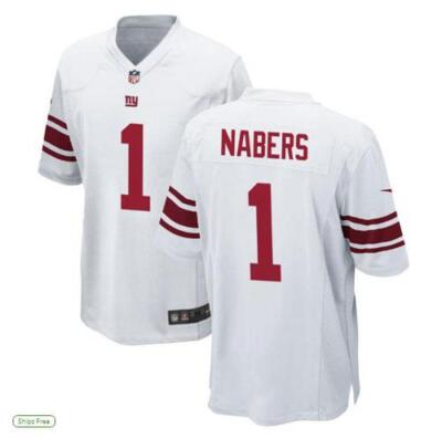 MALIK NABERS Giants Game White Men Jersey All Stitched