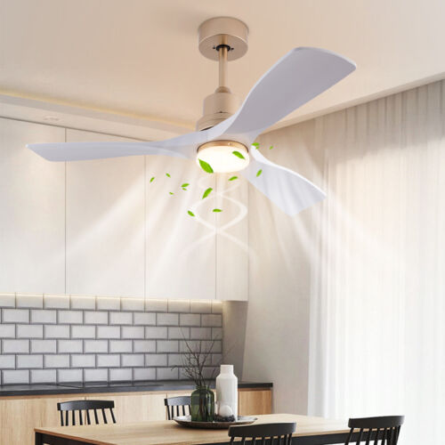 Indoor Ceiling Fan Light Bedroom Living Room Pendant Lamp & Remote Control - Picture 7 of 23