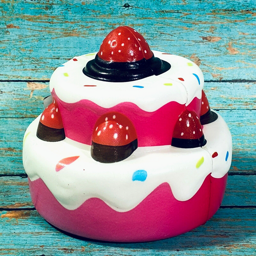 Squishy Toy Squeeze Birthday Cake Dessert Soft Foam AntiStress Desk Companion