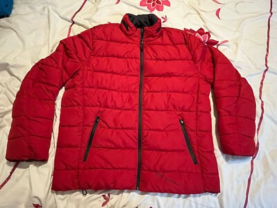Michael Kors Travel Engineered Water Resistant Puffer Jacket Red