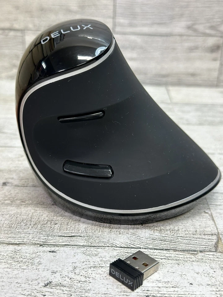 Delux M618 PLUS Vertical Gaming Wireless Mouse Tested & Working With USB DONGLE - Image 3 of 4