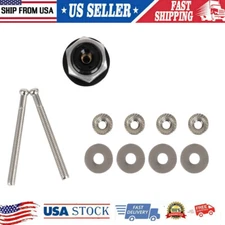 2X Push Button Quick Release Hood Bonnet Pins Lock Clip Car Bumper Latch Set