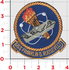 Listing image for 4" NAVY USS FRANKLIN D ROOSEVELT CV-42 NAVAL SHIP MILITARY EMBROIDERED PATCH