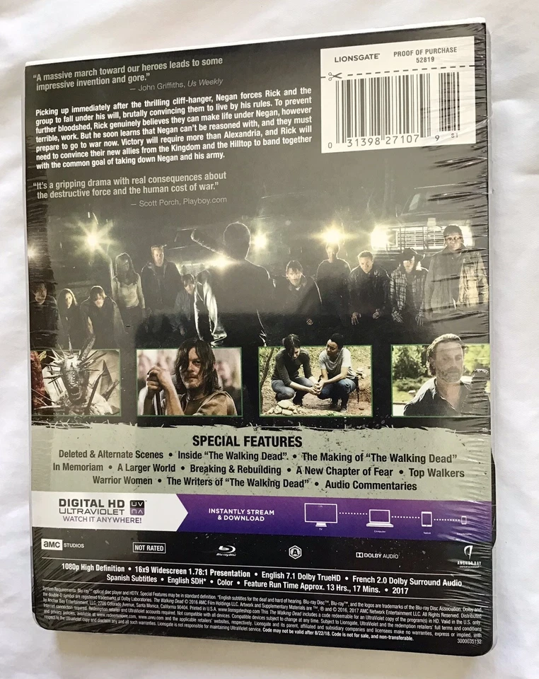 THE WALKING DEAD COLLECTOR SET STEELBOOK BLUE RAY COMPLETE SEASON 7 - Image 2 of 2