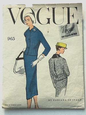 60er Jahre Alberto Fabiani Vogue Couturier Design Vintage italienisch maßgeschneiderter Rock Anzug