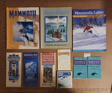 MAMMOTH MT. SKI RESORT VINTAGE COLLECTION. (10 ITEMS) 15-40 YEARS OLD. SEE DESC.