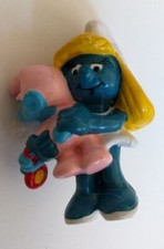 Schleich Vintage Smurf PVC Figurine RARE 2.0192 Smurfette  Baby Smurf mold 3